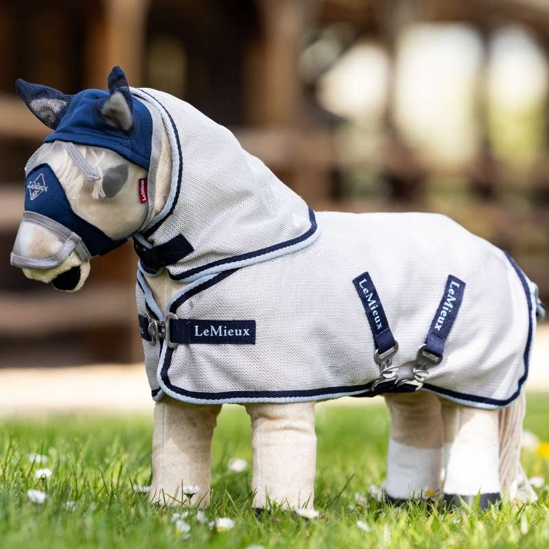 Vliegendeke Toy Pony Grijs/Marineblauw