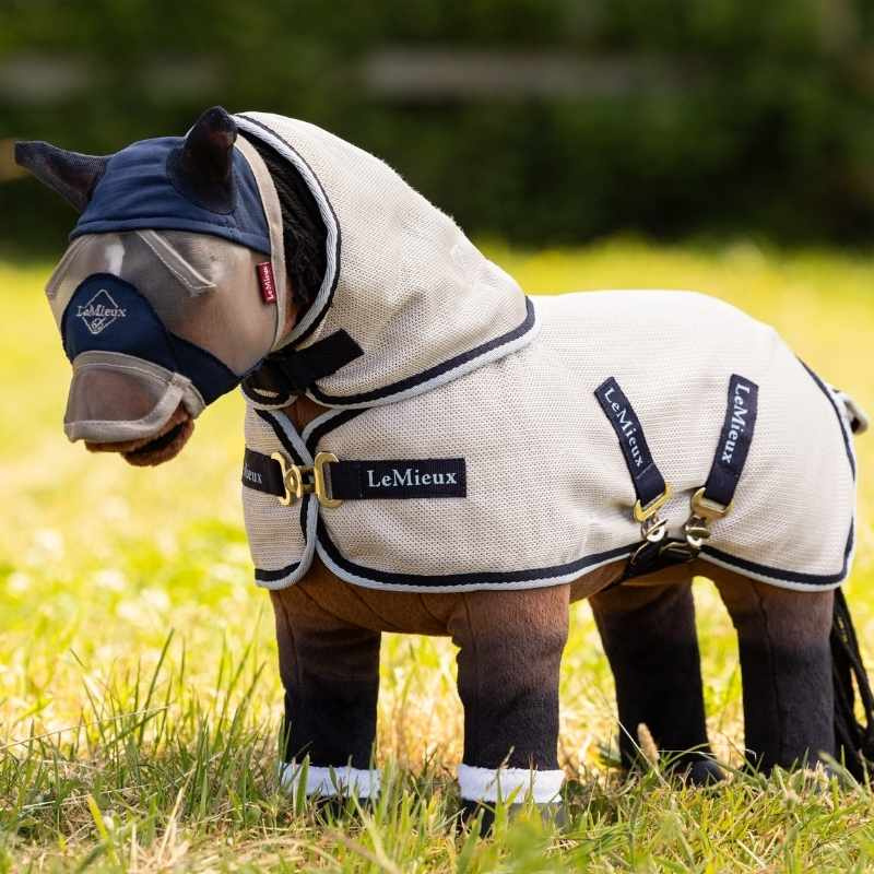 Vliegendeke Toy Pony Grijs/Marineblauw