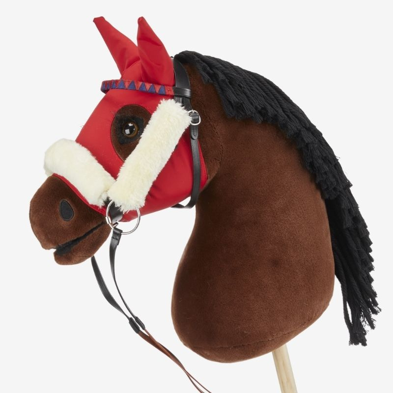 Racekap voor stokpaard Stretch Rood