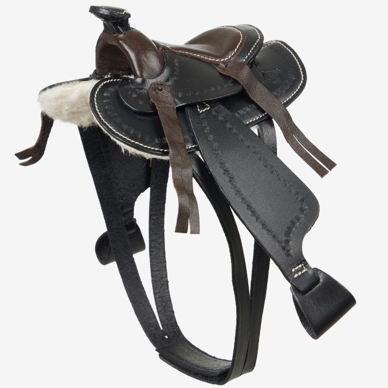 Westernzadel Toy Pony Zwart