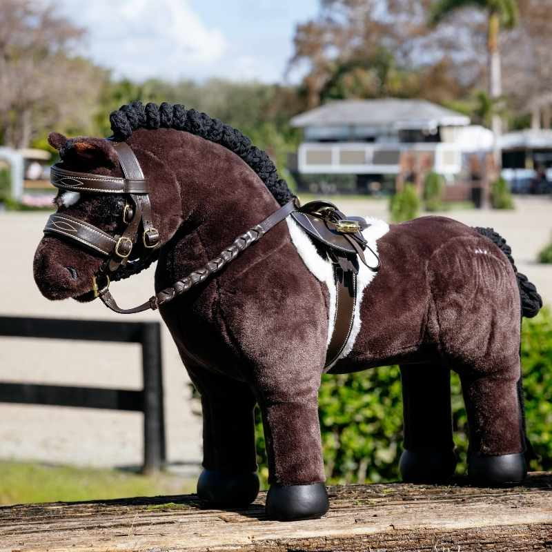 Hunter zadeldek & Singel Toy Pony Hunter Bruin