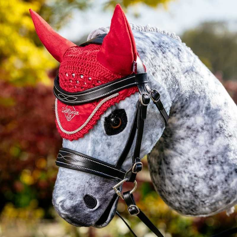 Oornetje voor stokpaard Classic Rood