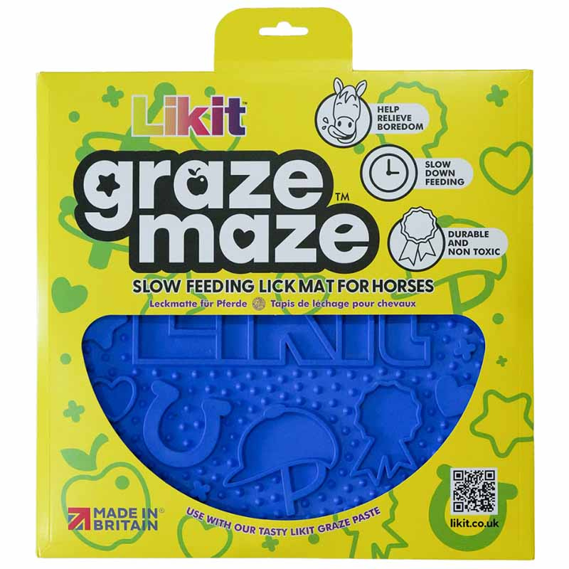 Slikmat Graze Maze Lick Mat Niveau 1 Blauw