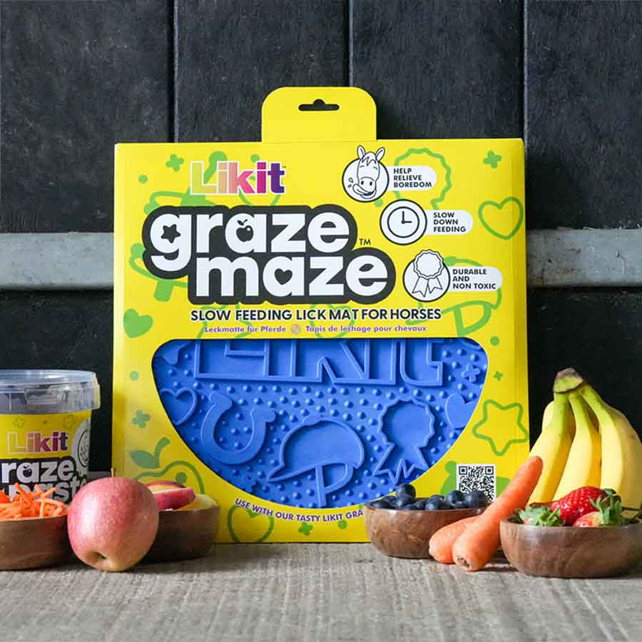 Slikmat Graze Maze Lick Mat Niveau 1 Blauw