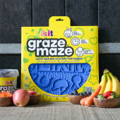 Slikmat Graze Maze Lick Mat Niveau 1 Blauw Slikmat Graze Maze Lick Mat Niveau 1 Blauw