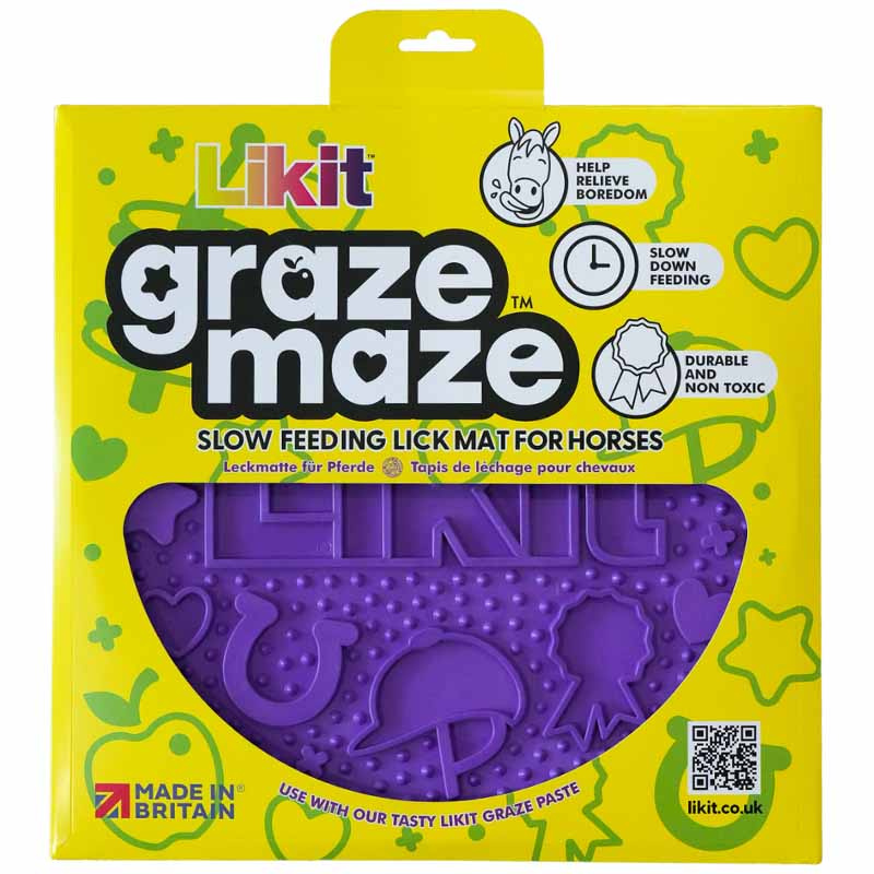 Slikmat Graze Maze Lick Mat Niveau 1 Lavendel