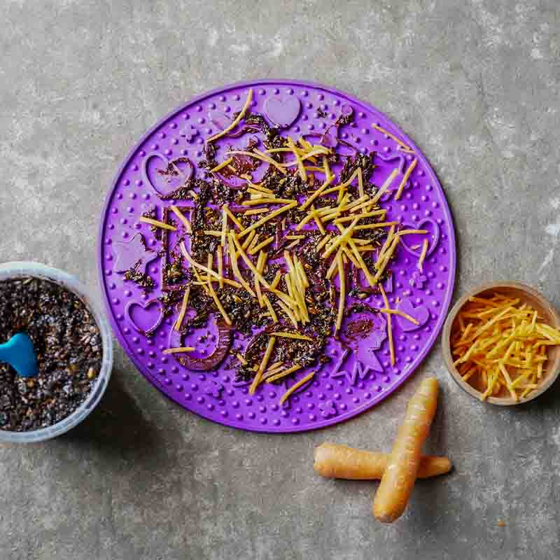 Slikmat Graze Maze Lick Mat Niveau 1 Lavendel