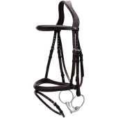 Hoofdstel Gecombineerde neusriem Plaited New English Collection Zwart Hoofdstel Gecombineerde neusriem Plaited New English Collection Zwart