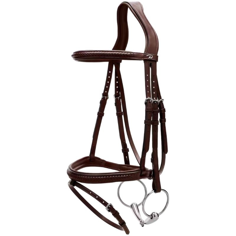 Hoofdstel Gecombineerde neusriem Plaited New English Collection Bruin