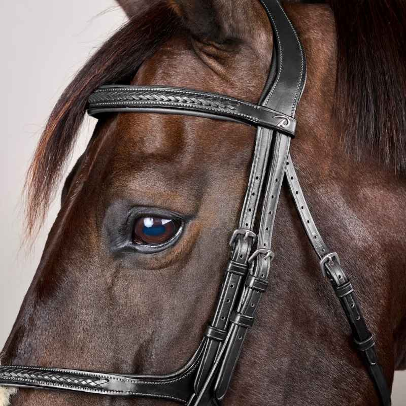 Hoofdstel Mexicaanse neusriem Plaited New English Collection Zwart