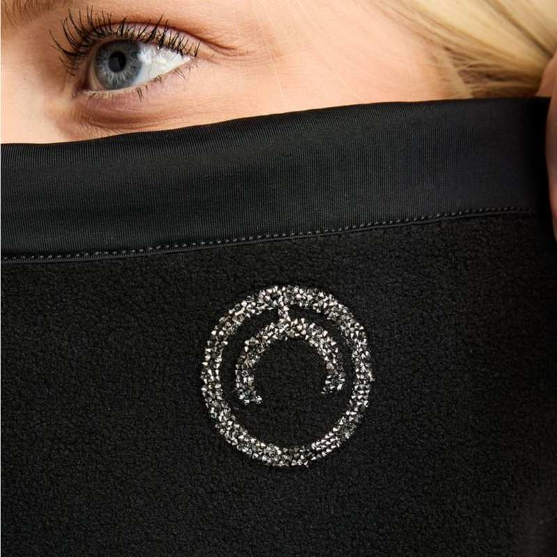 Halskraag MoEllie Fleece Crystals Zwart