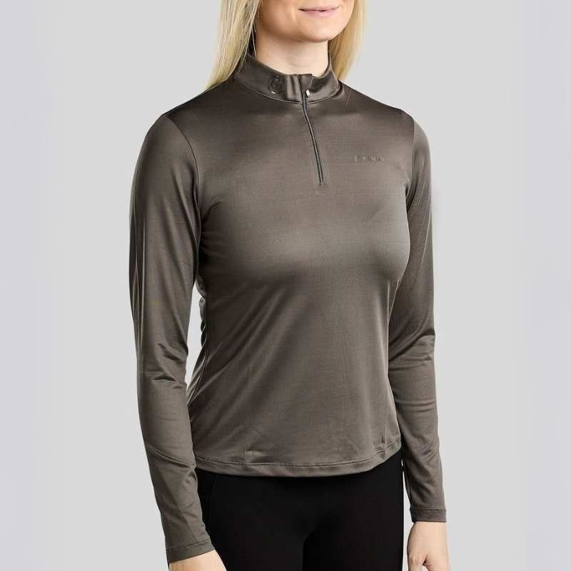 Trainingstop MoMegan Polo Long Sleeve Grijs
