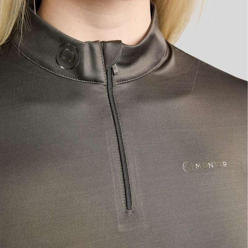 Trainingstop MoMegan Polo Long Sleeve Grijs