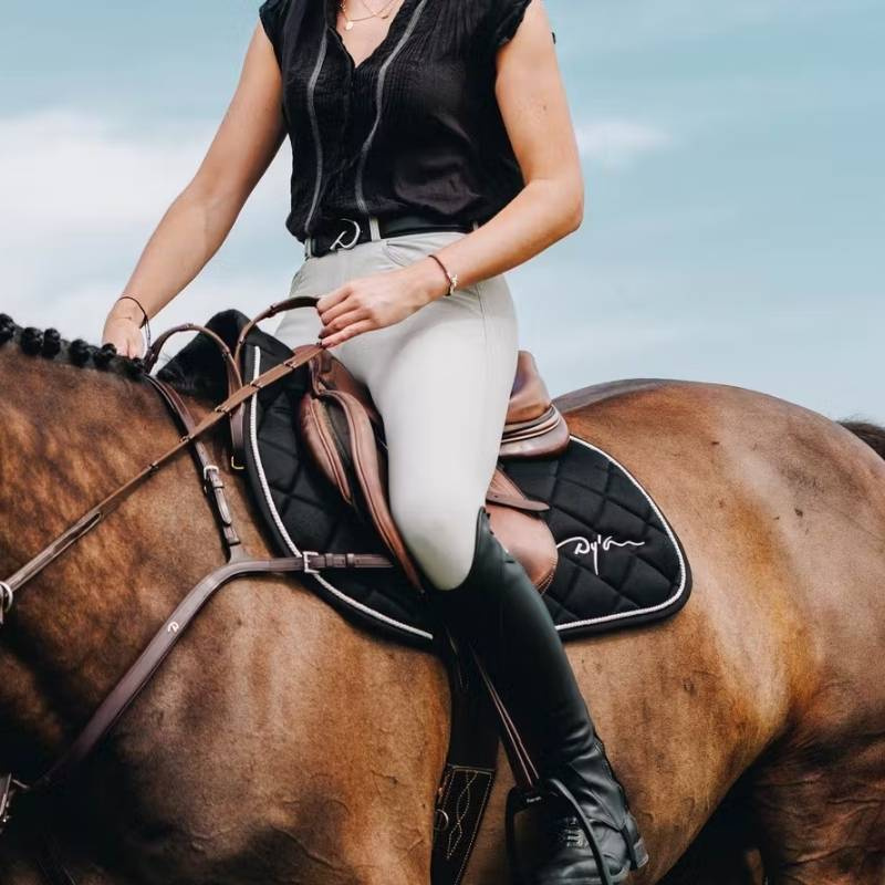 Leren riem Classic D Zwart