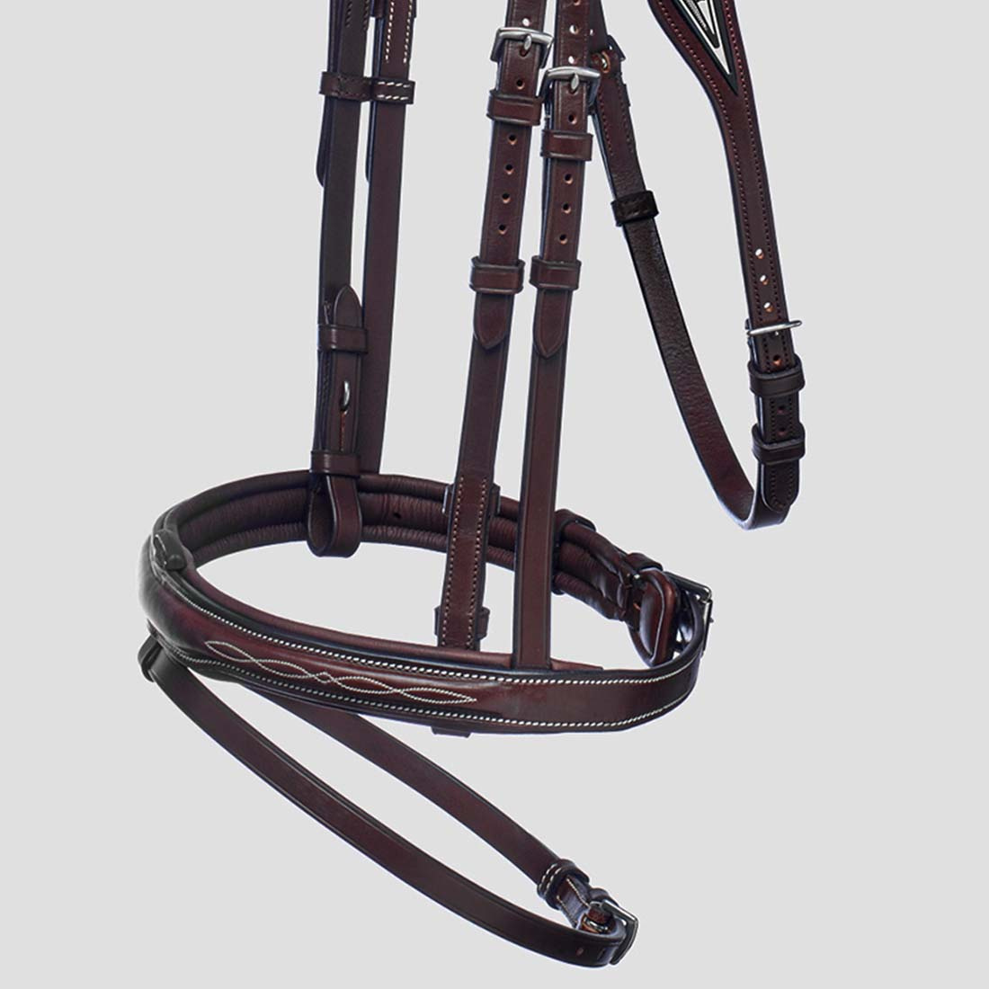 Hoofdstel Ready To Ride met Patroonstiksel Bruin