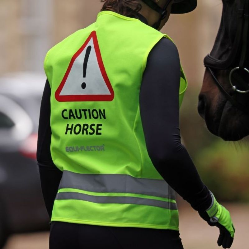 Reflectievest Kind/Junior Caution Horse Geel