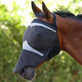 Vliegenmasker Fine Mesh without Ears with Nose Zwart Vliegenmasker Fine Mesh without Ears with Nose Zwart