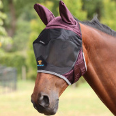 Vliegenmasker Deluxe with Ears Bordeaux Vliegenmasker Deluxe with Ears Bordeaux
