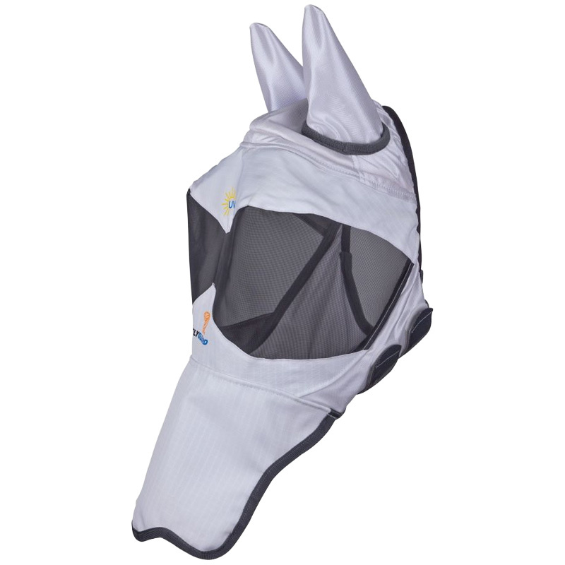 Vliegenmasker Sun Shade with Ears & Nose Wit