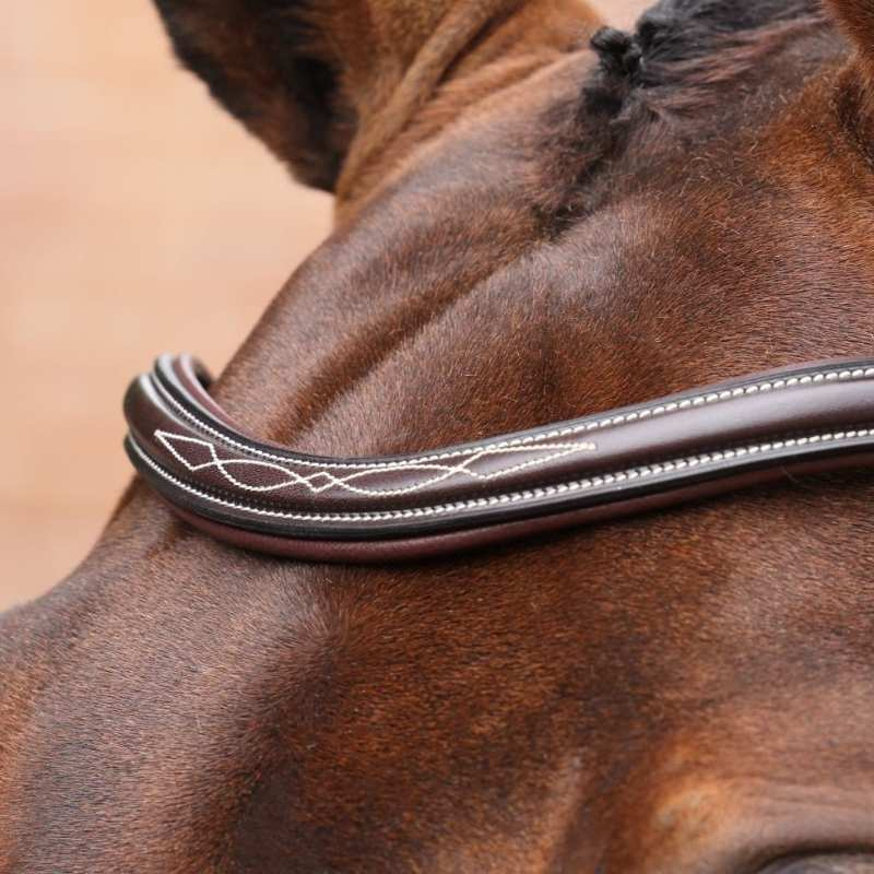 Hoofdstel Gevoerde Neusriem LUSSO Opus 180M Bruin