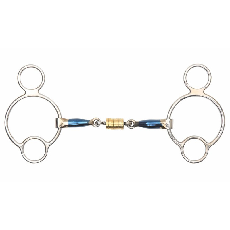 Dubbelgebroken bit met rollen Blue Sweet Iron Universal