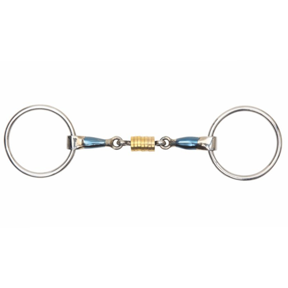 Dubbelgebroken bit met rollen Blue Sweet Iron