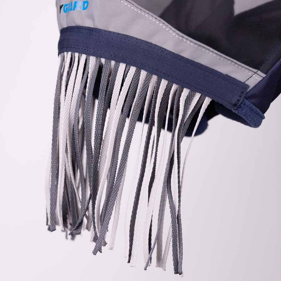 Vliegenmasker Fine Mesh with Ears & Nose Fringe Marineblauw