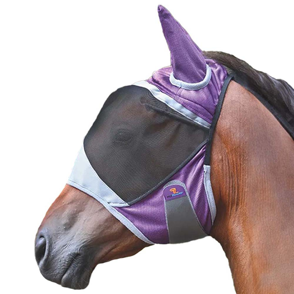 Vliegenmasker Deluxe in paars