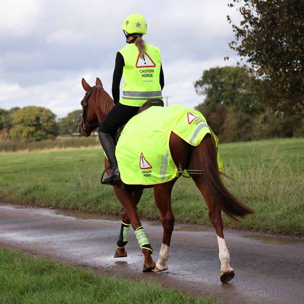 Uitrijdeken Mesh Reflector Geel