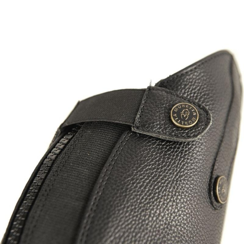Short Chaps Leather Zwart