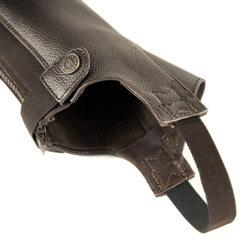 Short Chaps Leather Bruin