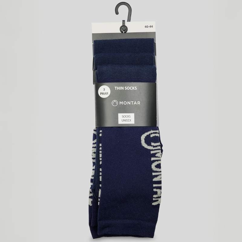 Rijsokken Nylon 3-pack Marineblauw