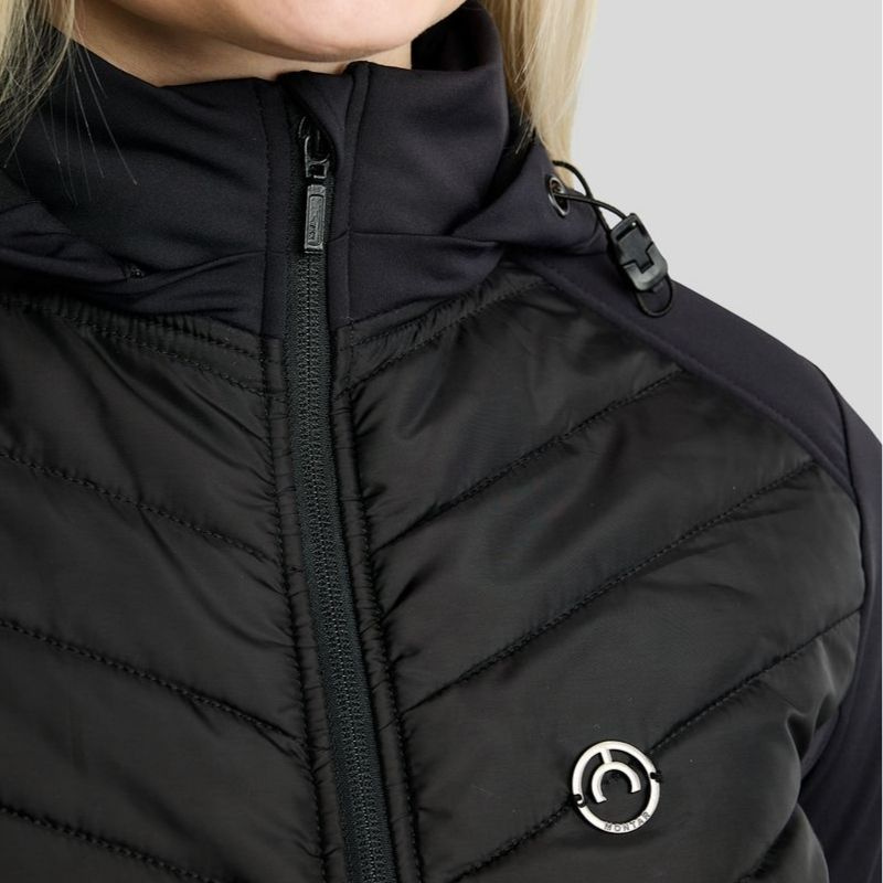 Hybride jas MoAddie Logo Charm Zwart