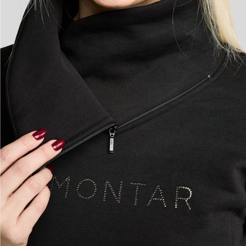 Sweatshirt MoNaja Gun Metal Crystals Zwart