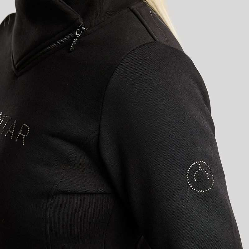 Sweatshirt MoNaja Gun Metal Crystals Zwart