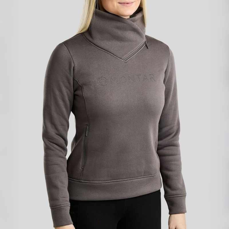Sweatshirt MoNaja Gun Metal Crystals Grijs