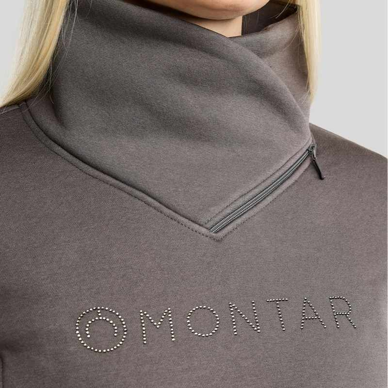 Sweatshirt MoNaja Gun Metal Crystals Grijs
