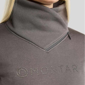 Sweatshirt MoNaja Gun Metal Crystals Grijs Sweatshirt MoNaja Gun Metal Crystals Grijs