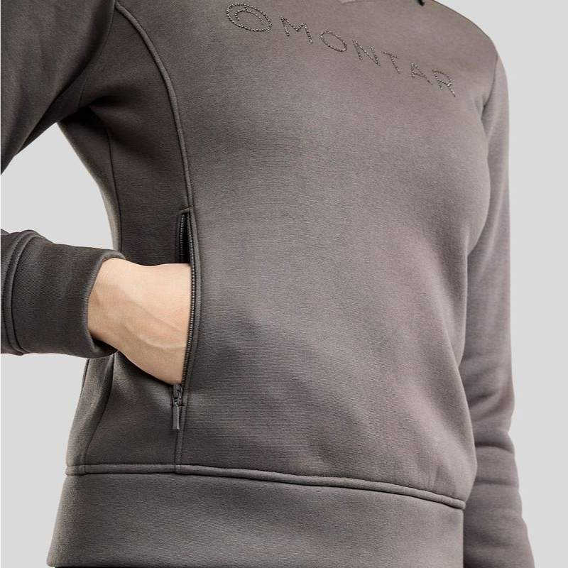 Sweatshirt MoNaja Gun Metal Crystals Grijs