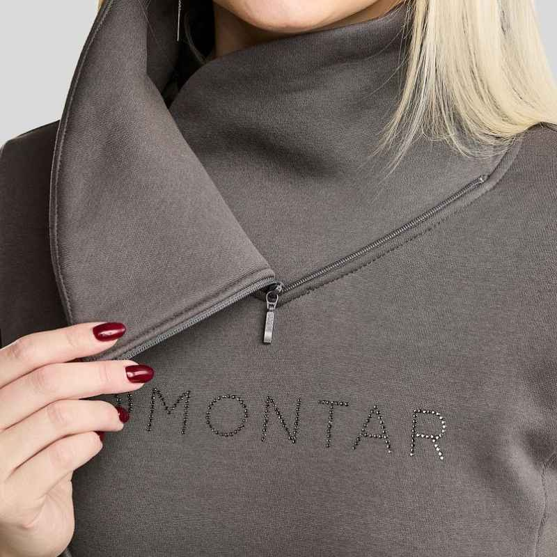 Sweatshirt MoNaja Gun Metal Crystals Grijs