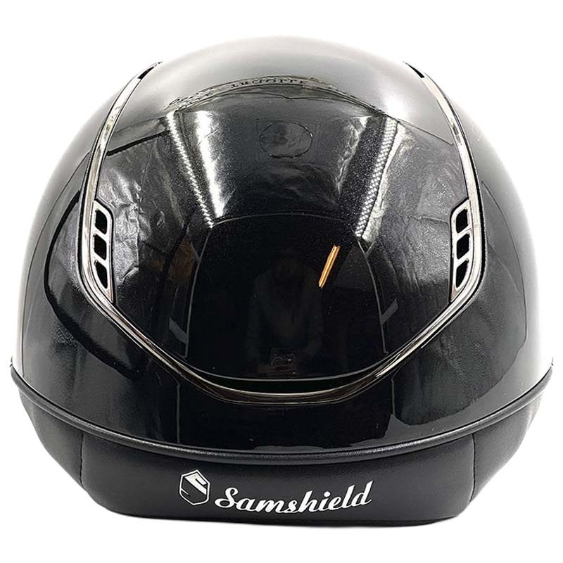 Paardrijcap Miss Shield 2.0 Glossy Crystal Blazon Zwart