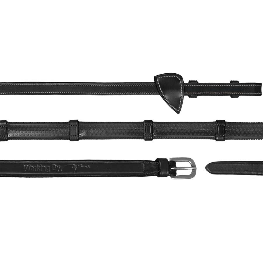 Rubberen Teugel met Stops 13mm WC Zwart