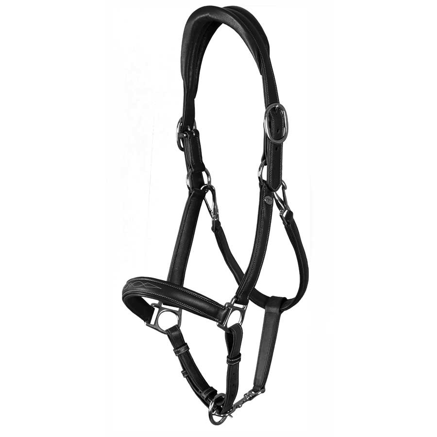 Leren Halster 2-in-1 WC Zwart