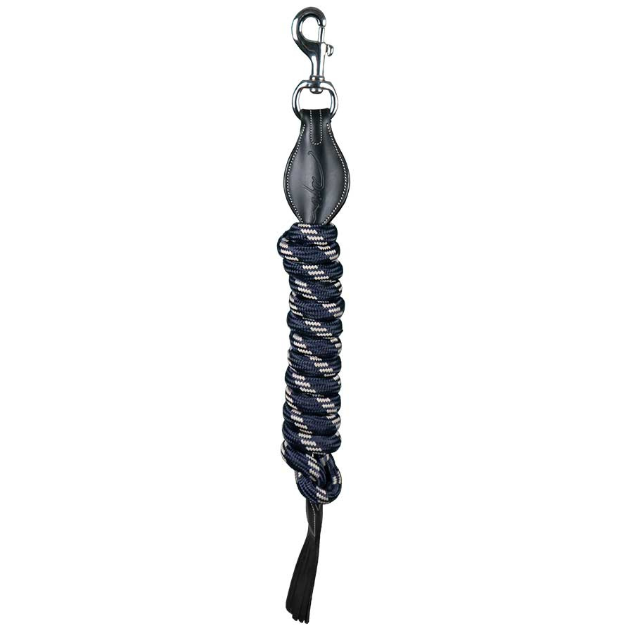Lead Rope Nylon/Leder WC Blauw/Zwart