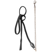 Kettinghalster Plaited Leather WBD Zwart Kettinghalster Plaited Leather WBD Zwart