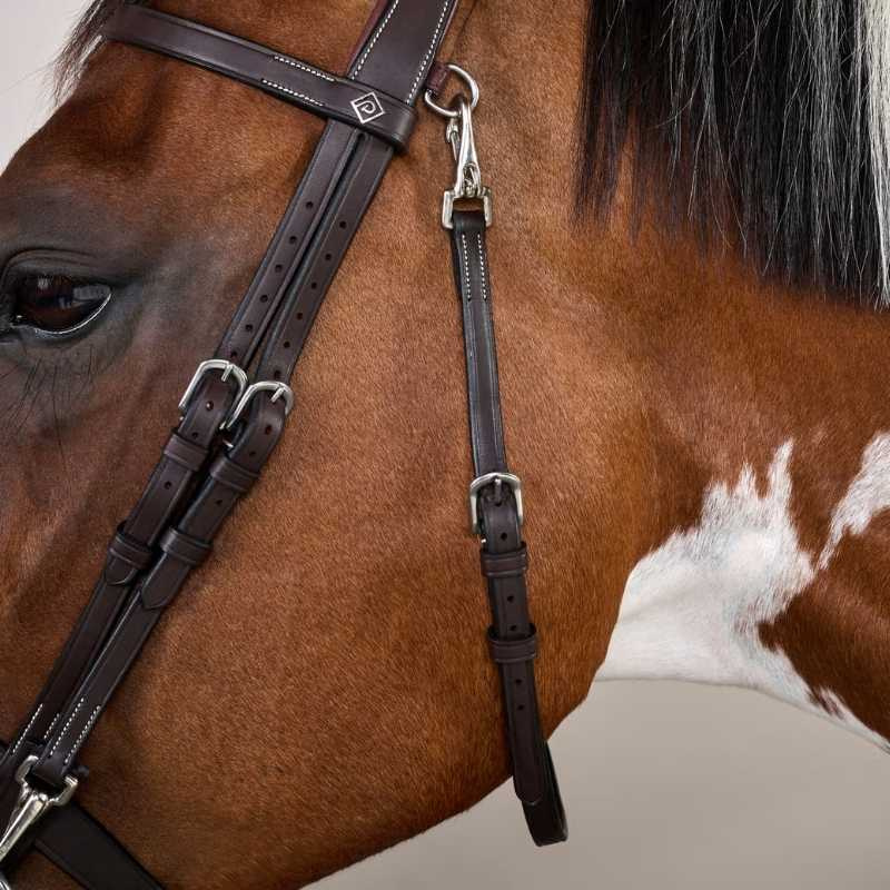 Hoofdstel Gladde Neusriem WC Bruin